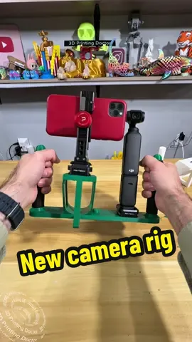 Making a multi camera rig to record vertical and horizontal videos at the same time! I am still working on it. Design will be released soon. Stay tuned.  #3dprinting #3dprintingcommunity #camerarig #multicam #rig 