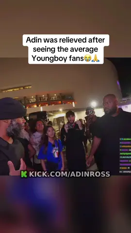 Adin was relieved after seeing the average Youngboy fans 😭🙏 || #adinross 
