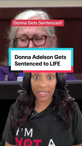 Donna Sue Adelson was sentenced to Life in prison without parole + 30 years. She and her husband, Harvey Adelson, gave words.  Fuller recap on my YouTube, Instagram and Facebook page, TT doesn’t let me insert all the clips 