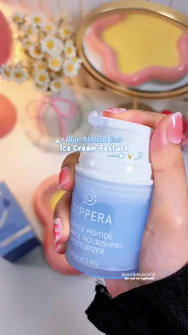 Blue moisturizer copper peptide 🩵🍦✨ #coppera #copperpeptide #moisturizer #skincareviral #musthave 