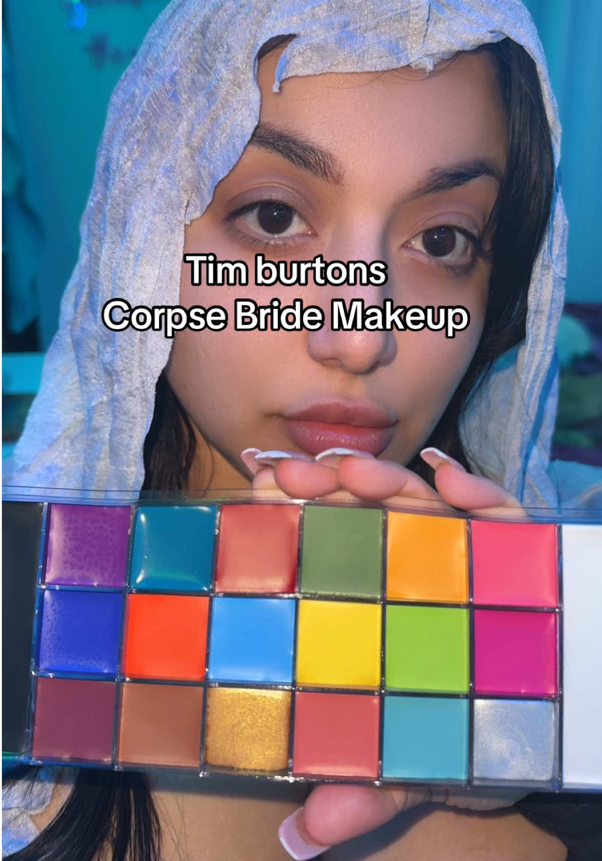 Corpse bride transformation 🩵 #makeup #cosplayer 