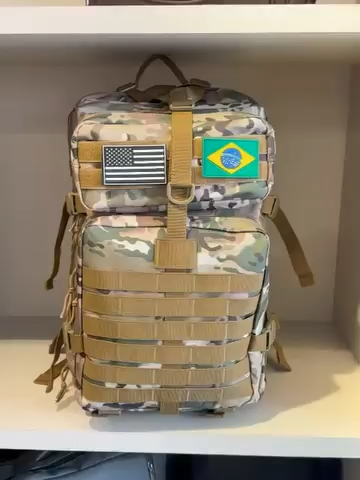 Mochila Tática Militar Grande Impermeável, tamanho 50 Litros #foryou #foryoupage #mochila #militar