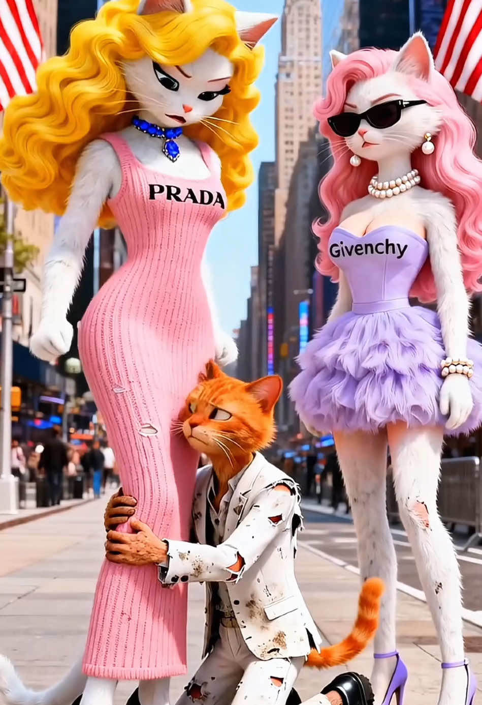 Man abandons his wife and daughter.#tiktok #fyp #usa #funny #aicat