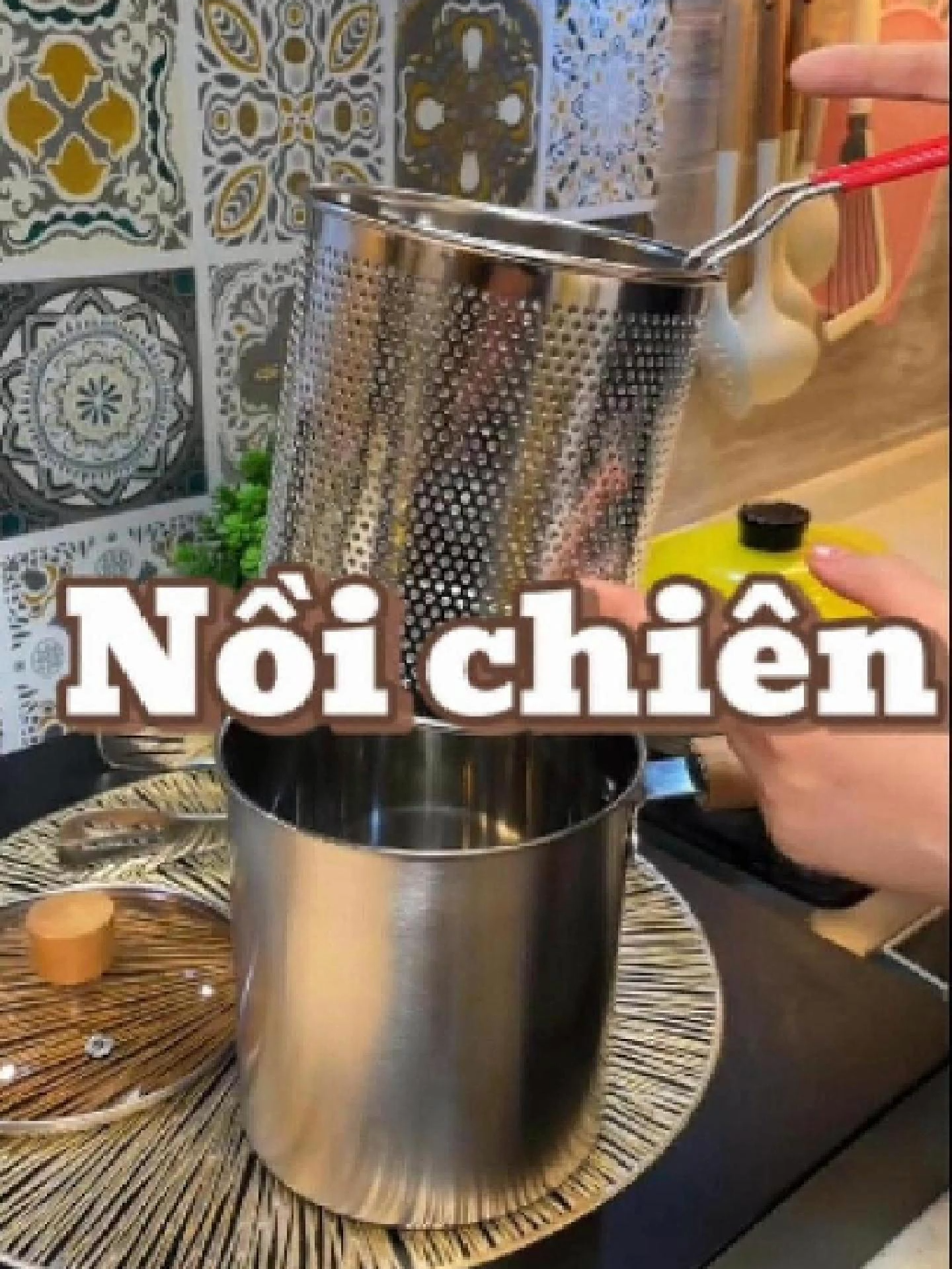 Nồi Chiên Ngập Dầu Bằng Thép Không Gỉ 304 Kèm Rổ Chiên Lọc Dầu 2 Trong 1 Dung Tích 1200ml - Dùng được cho Bếp TừCửa hàng của bạn#nồi chiên