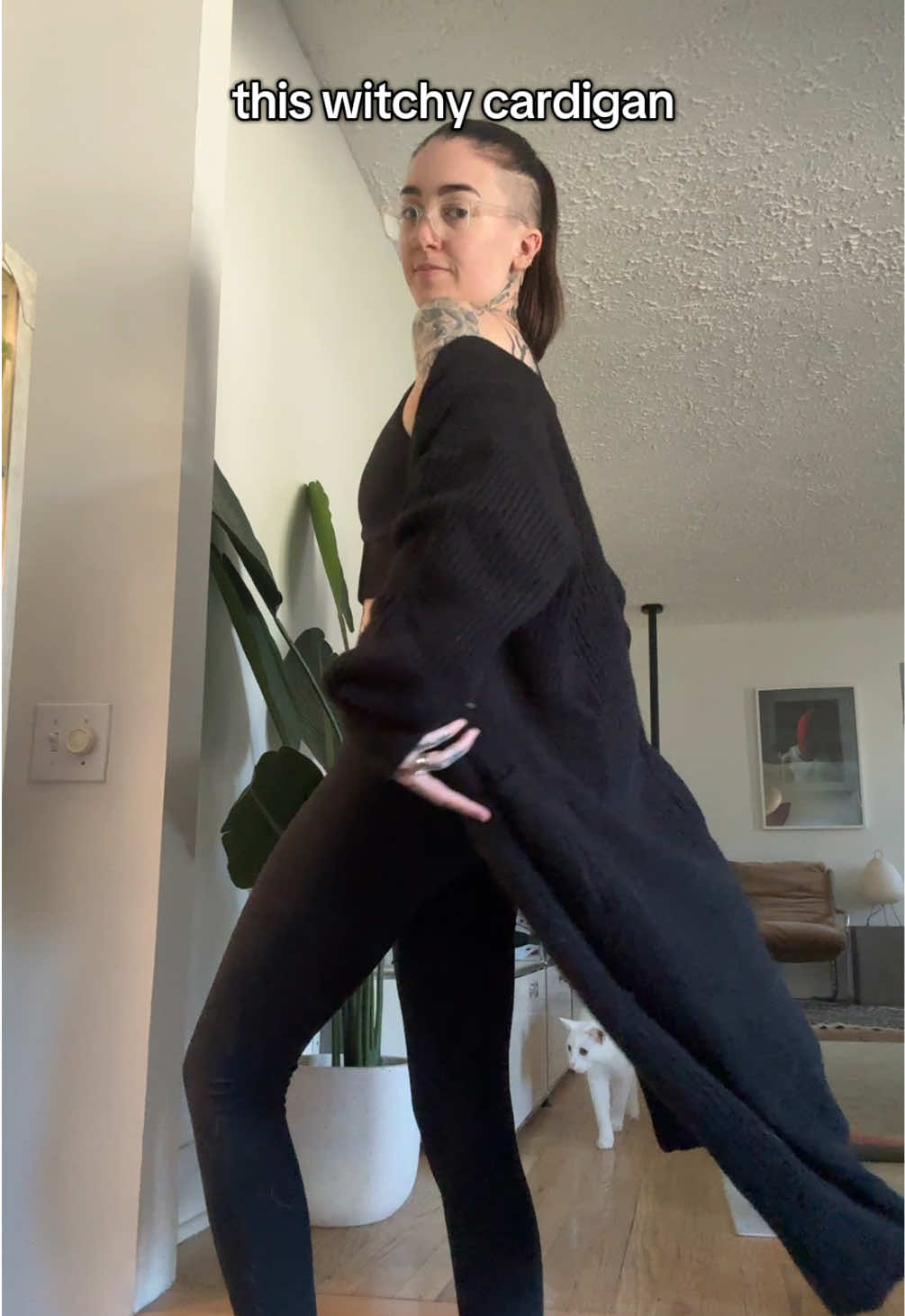 This thing is basically a cape #cardigan #cape #heavilytattooed #cloak #witchyoutfit 