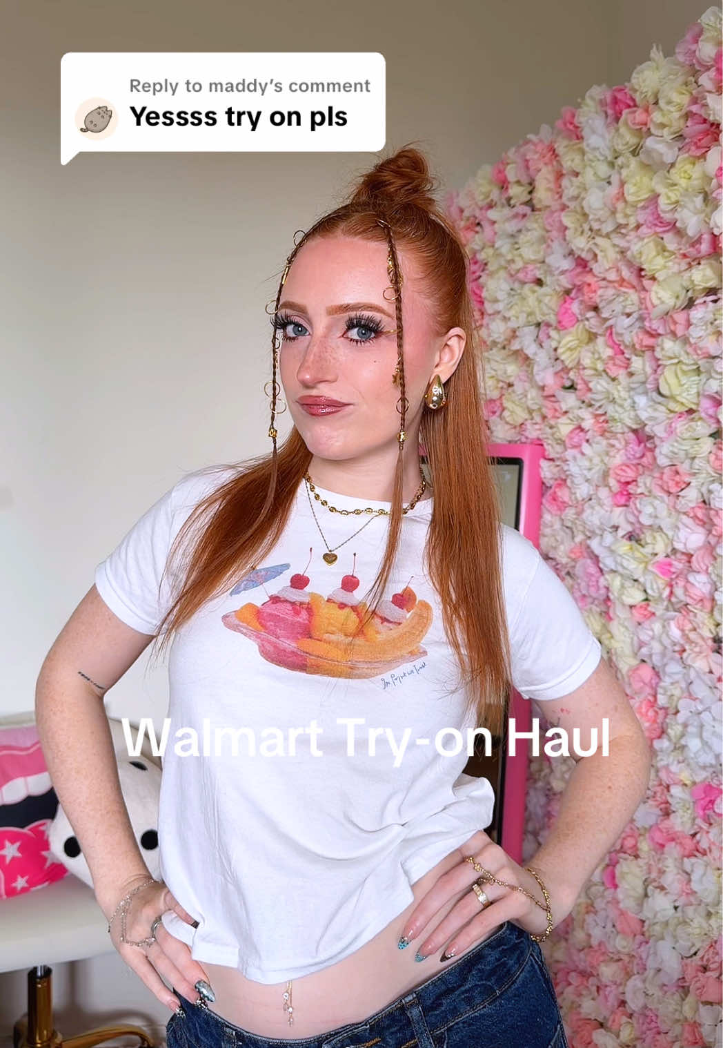 Replying to @maddy try on haul!!💕 @Walmart  Top from @In Print We Trust  #haul #walmartfashion #walmarthaul #clothes #fypシ゚viral 