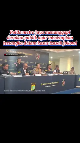 Polda metro jaya menanggapi desakan publik agar menetapkan tersangka dalam kasus tudingan izasah palsu jokowi#Tudinganizasahpalsu#terding#UGM#roysuryo#rimsonsianipar
