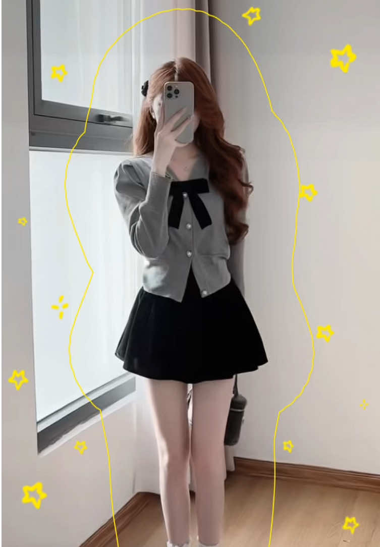 Sét áo len tăm kèm chân váy nhung xinh xinh #setaochanvay #thoitrangnu #macdepmoingay 