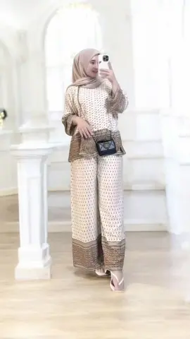 RAFELLA ONE SET WANITA TERBARUSetelan Rempel Rayon Premium Terbaru virall Busui Adem Atasan Kulot Daily Outfit Motif #oneset #premium #busui #pakaianwanita #fyp 