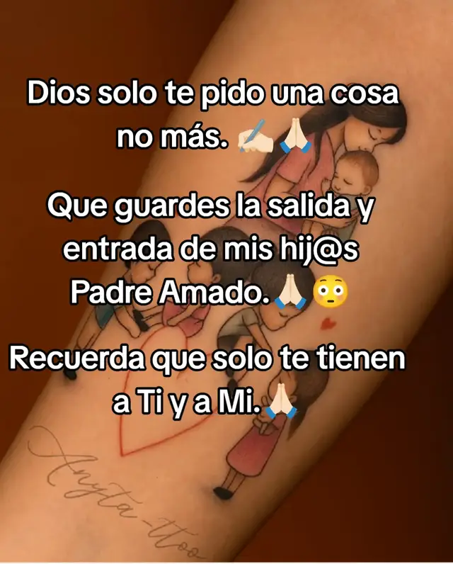Padre Amado no desampares a mis hijos siempre cuidalos y protégelos de todo mal tu sabes que ellos son lo más valioso que tengo que el amor a ti me hace confiar la misericordia que tienes por ellos