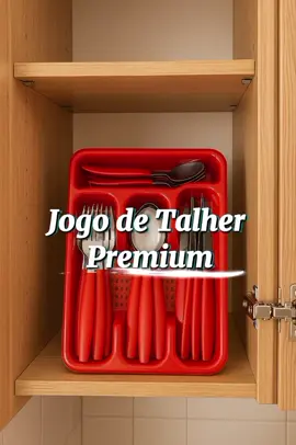 FAQUEIRO 24 PEÇAS AÇO INOX JOGO DE TALHERES COR PRETO E VERMELHO COM GARFO E FACA E ORGANIZADOR. #faqueiro #talheres #jogodetalheres #shopee #cozinha 