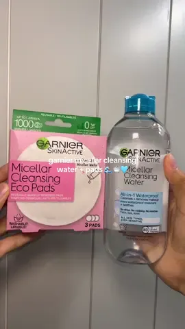 #giftedbygarnier removes all sunscreen + makeup 😇 #garnierwaterworks #garnierskincare #skincare #micellarwater @GarnierUSA 