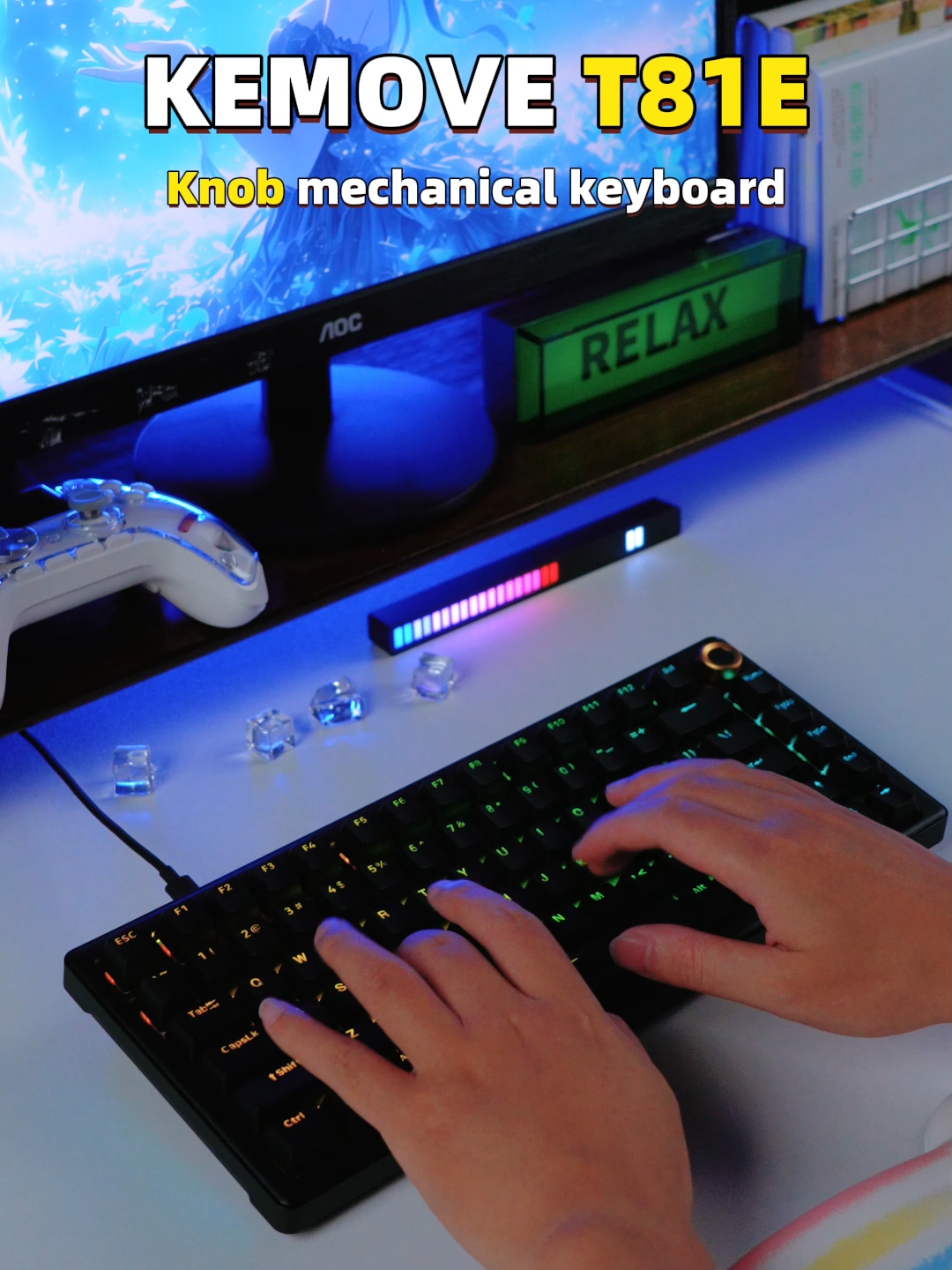 New keyboard! Who wants to try it out? #KEMOVE #keyboard #mechanicalkeyboard #TikTokShop #typing #KEMOVEt81e #giftideas