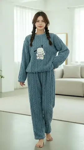 Bộ Đồ Ngủ Lông Vặn Thừng FreeSize Hình Cún, Bộ Nỉ Bông Vặn Thừng Giữ Nhiệt Mặc Nhà Siêu Ấm #bodongu #bothudong #bodothudong #thoitrangnu #xuhuong 