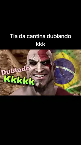 Até a voz da tia da cantina na Dublagem 🇧🇷 kkk #godofwar #godofwarmemes #kratos #gamesps2 