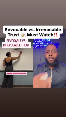 Understanding the difference is CRITICAL for building wealth! Make sure your establish your trust before the end of 2025 🤝🏾.  Click the link in my bio to join my 5 day training. #revocabletrust #irrevocabletrust #probate 