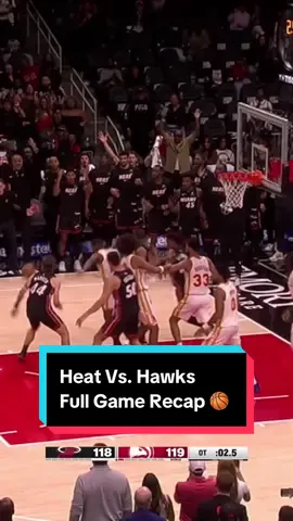 Quick rewind. Full recap on @Atlanta Hawks vs. @Miami HEAT OT thriller 🔥 #NBA #basketball #Hawks #AtlantaHawks #Heat 