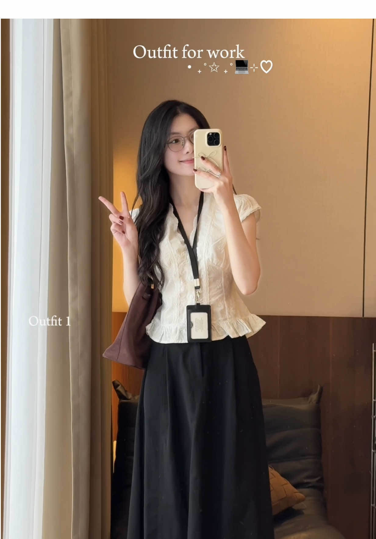 outfit for work ✨🍂💙🥐#xuhuongtiktok #cardigan #dilammacgi #outfitideas 