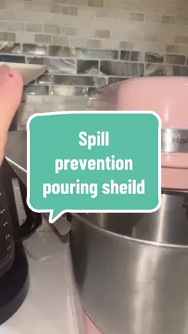 Spill prevention pouring shield #spillprevention #baking #cooking #KitchenHacks 
