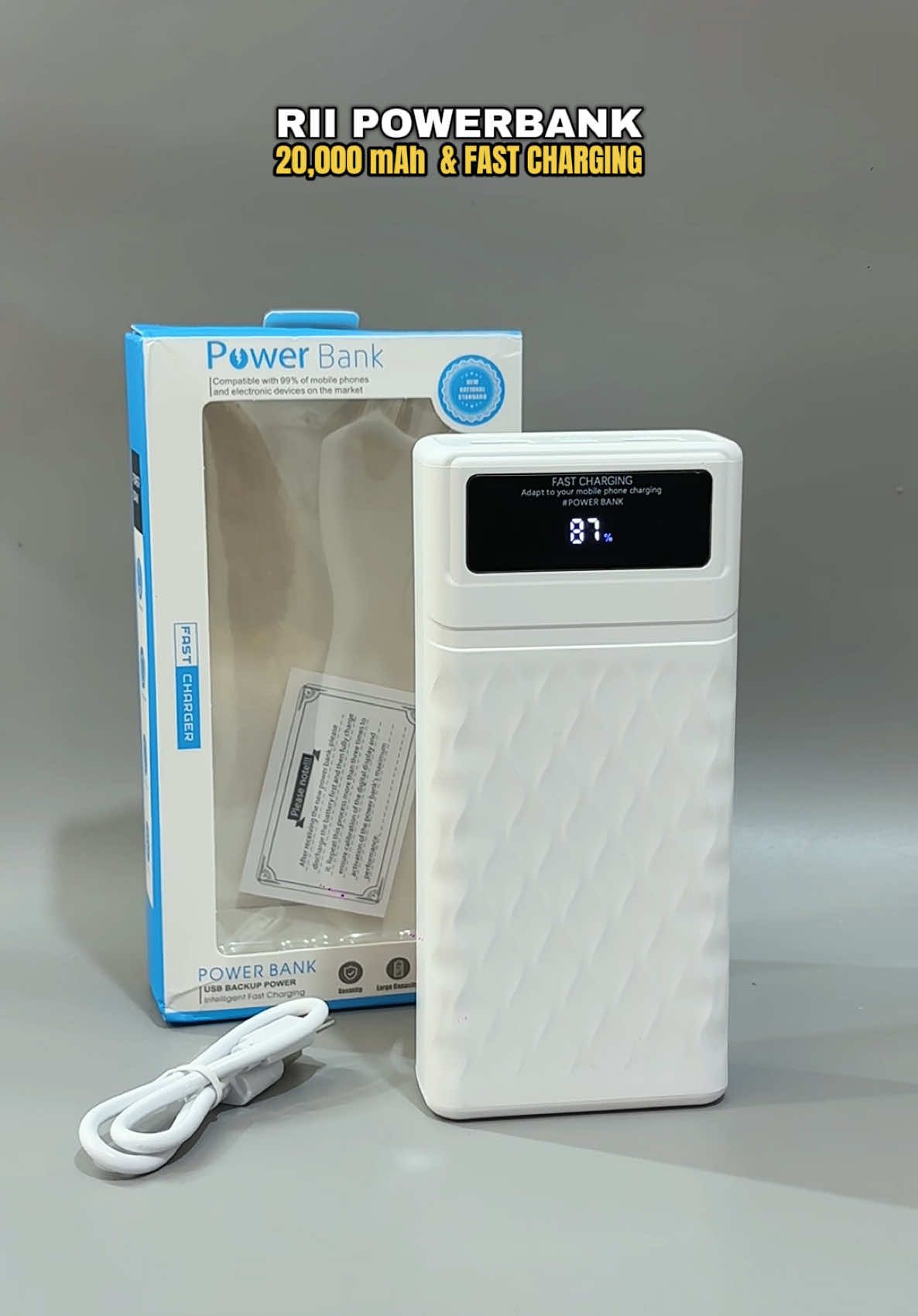 Fast charging powerbank, RII fast charging powerbank, 20,000 mAh powerbank, Large Capacity Powerbank, Powerbank Recommendations. #powerbank #affordablepowerbank #fastchargingpowerbank #powerbankfastcharging #Tech 