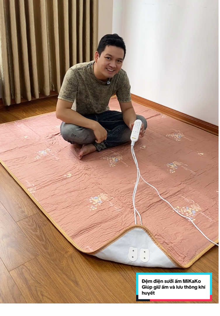 Đệm điện sưởi ấm MiKaKo giúp giữ ấm và lưu thông khí huyết [ P080 ] #_longmet8  #demdiensuoiam  #demdien  #mikako 