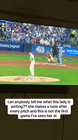 is she a sports analyst? or is she just a super fan?? i need to know #dodgers #brewers #NLCS #MLB #baseball 