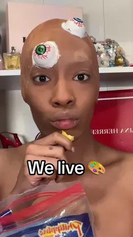 Spooky Slay 8 of 31 👁️ Halloween got us makeup artist looking crazy in the begining 😅 We gone be here a min 😂 we live boo where you at?  Baby trust the process 😭 squint your eyes a bit 😂😅  #makeupartist #hallowenmakeup #fyp #creativemakeup #sfxmakeup 