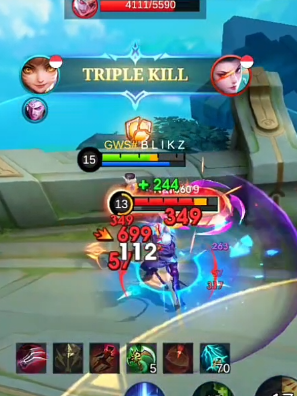 Akibat pamer skin👿 WanWan Maniac #MLBB #WanWan 