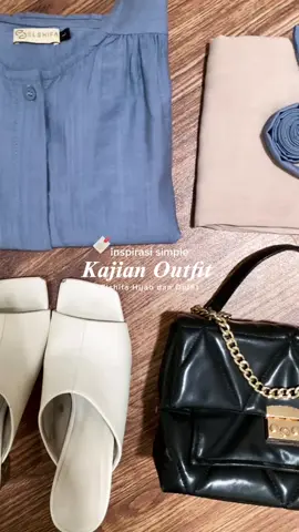 kajian outfit with savana abaya denim blue🫶🏻 #abaya#kajianislam#fyp#marbelladress 