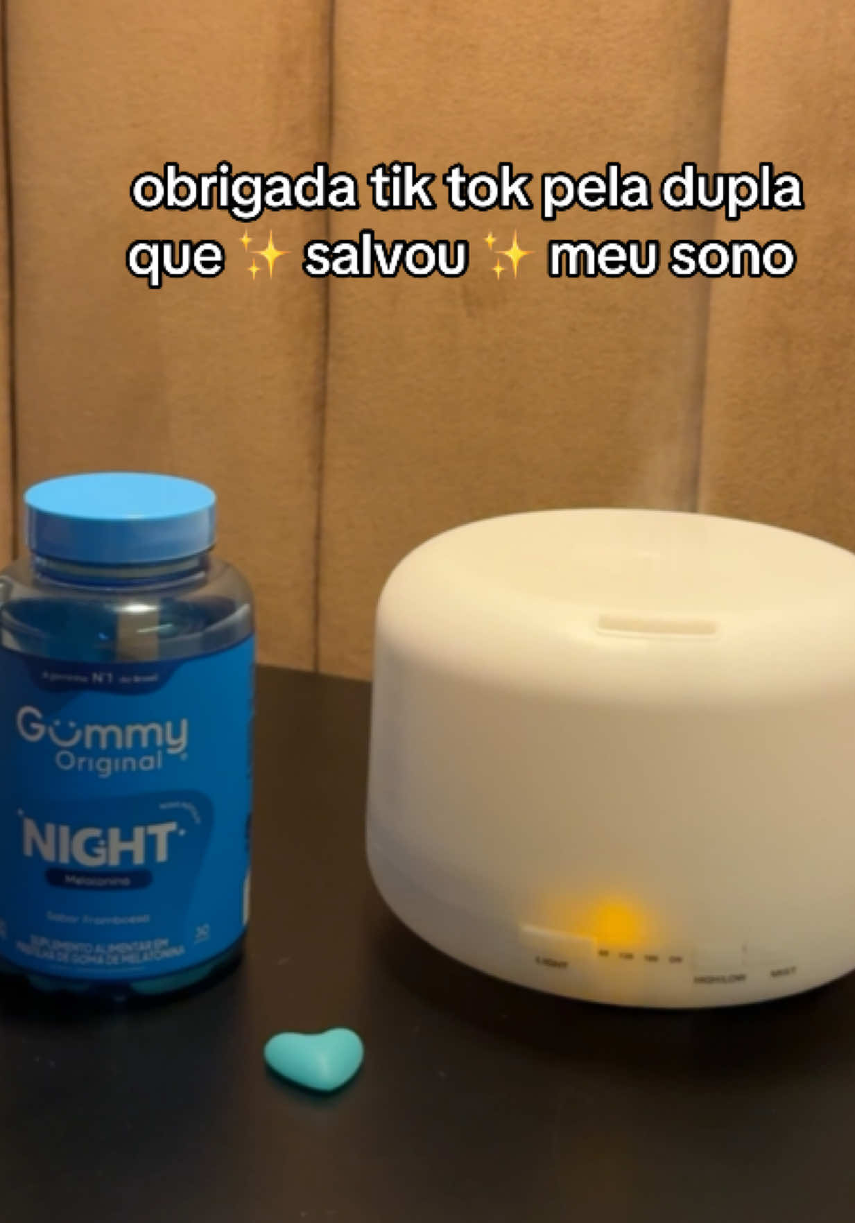 Minhas noites de sono nunca mais foram as mesmas.. to dormindo igual um anjo 👼  #sono #noitedesono #gummy #tiktokshop #ttkshop 