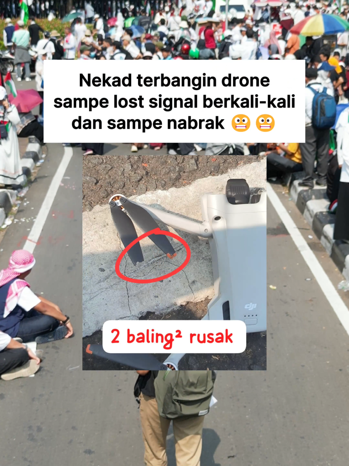 Untung ada sensor tabrak ya, kalo g udah wassalam tuhh #dji #djimini3pro #jakarta #foryourpage 