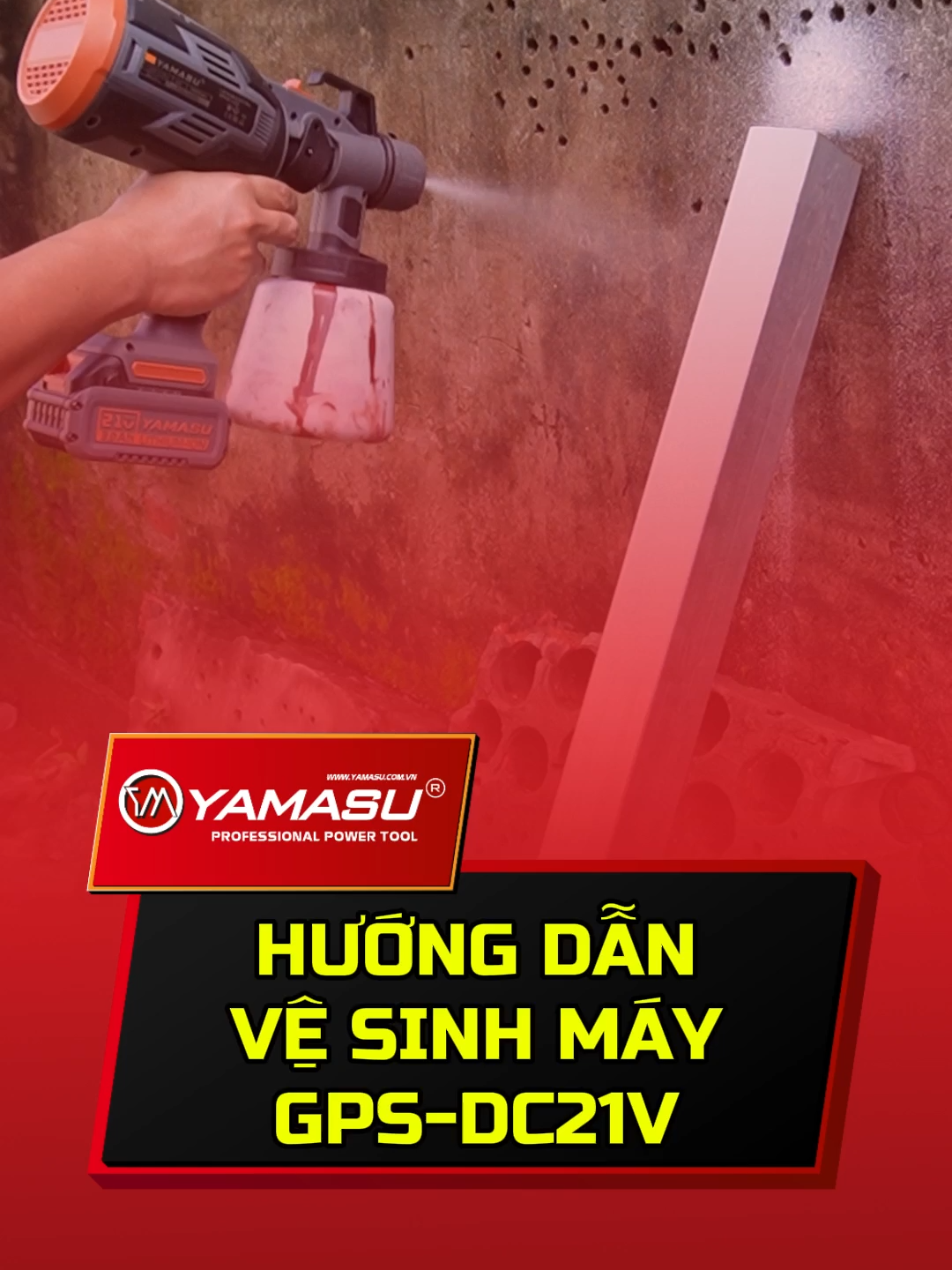 Hướng dẫn vệ sinh máy phun sơn pin YAMASU GPS-DC21V #yamasu #powertools #mayphunson