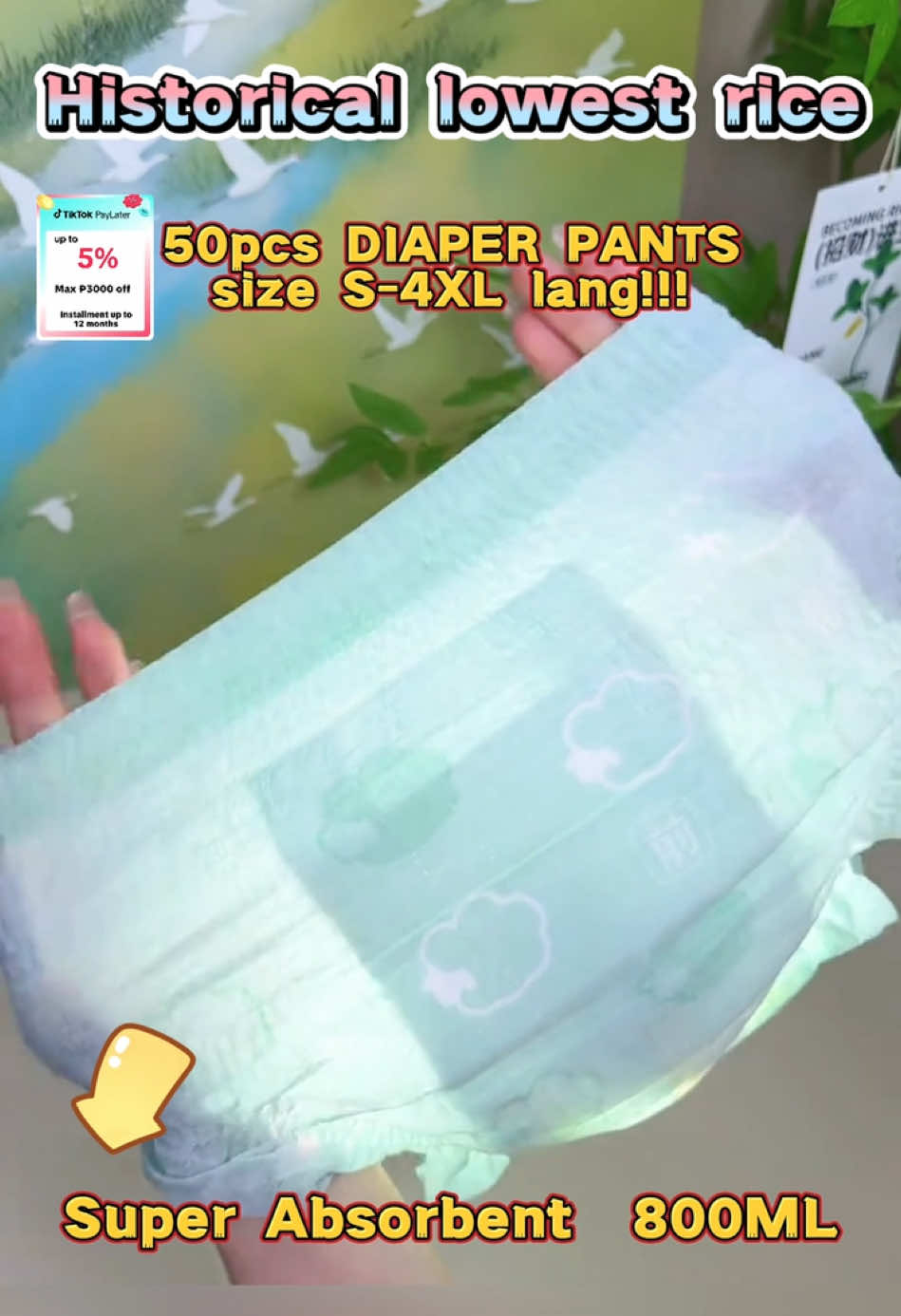 #MomGoals#babydiaper #koreandiaper #50pcsdiaper #tiktokpaylater 