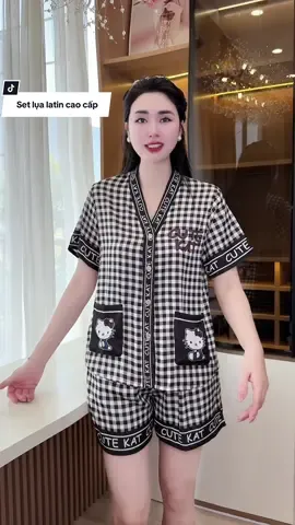 Set đồ ngủ mặc nhà vừa xinh vừa kín đáo thoải mái #thudongxudaily #dobomacnha #lualatin #setbo 