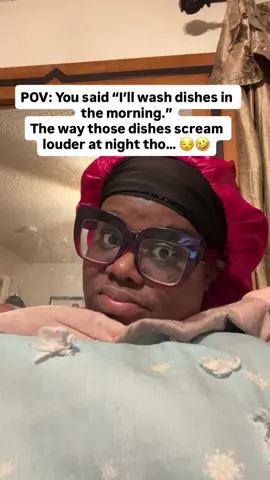 Drop a 🍽️ if the sink ever called you out before bed. #dishes #night #bedtime #funny #fyp 