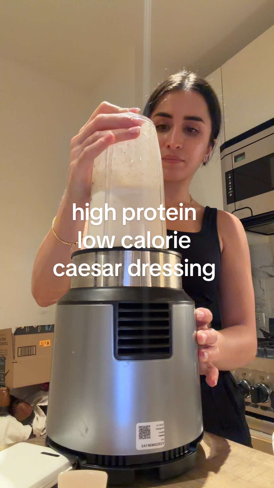 this was chaotic pls enjoy high protein low calorie caesar dressing RECIPE: 120 grams nonfat yogurt 30 grams lemon juice (fresh or presqueezed) 6-8 grams garlic or jarlic  14 grams parmesan cheese  3-4 grams anchovy paste  4 grams mayo a few dashes of Worcestershire  5 grams dijon mustard  basically just throw everything in a blender (in any order) until smooth! 