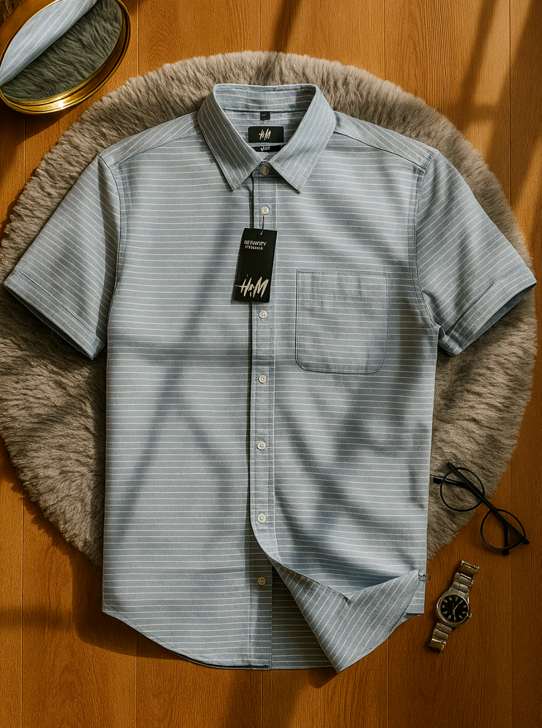 Kemeja Pria Salur Lengan Pendek Oxford Premium Casual Motif Setrip Salu#kemejapria #kemejalenganpendek #kemejasalur #kemejagaris #kemejamurah 