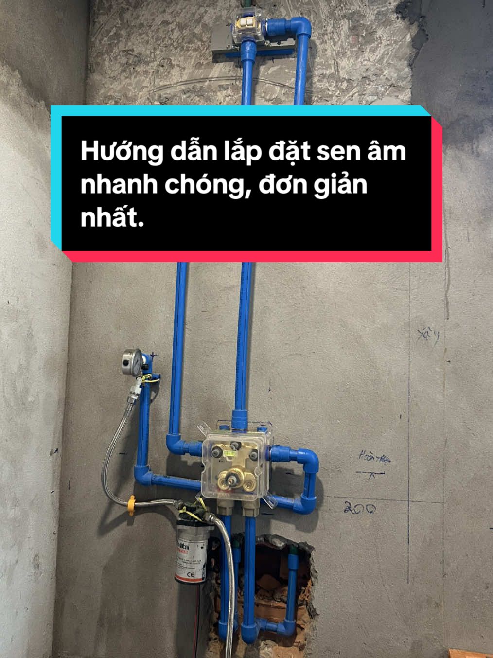 Phần 1: Hướng dẫn lắp đặt phần âm sen tắm âm trần, âm tường nhanh chóng, hiệu quả. #kythuatdiennuoc #thietbivesinh #senam #kythuat #sentamamtuong 