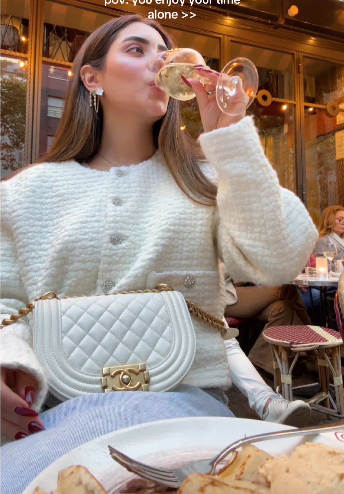 solo date energy >>>>✨ just me, a crepe, and peace <3 #paris 