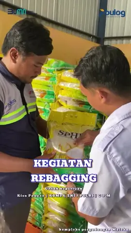 Kegiatan Rebagging Beras SPHP 5 Kg dilaksanakan di kompleks pergudangan Perum Bulog Kancab Palopo sebagai bagian dari upaya menjaga Kualitas dan Kuantitas penyaluran bahan pangan kepada masyarakat. Bulog terus berkomitmen menjaga Kualitas, Kuantitas dan ketersediaan stok Beras CBP (Cadangan Beras Pemerintah) secara berkelanjutan demi mendukung ketahanan pangan nasional. #BULOG #BULOGHadir #BULOGSahabatPetani #BULOGSerapBeras #BULOGSalurkanSPHP    @perum.bulog 