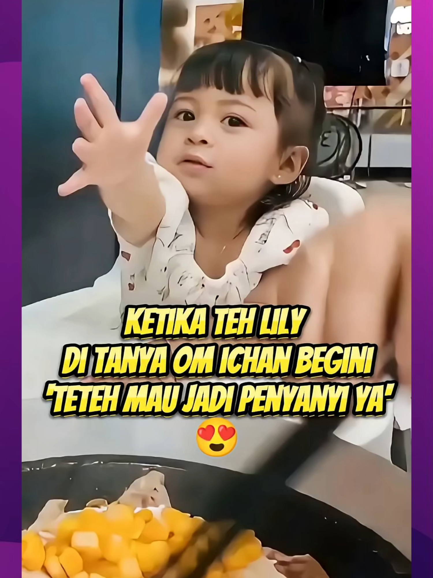 reaksi teh lily langsung bikin gemes 😍 #raffinagita1717 #rafathar #rayyanza #babylily
