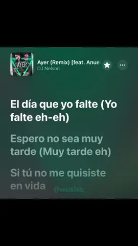 🎵Song : Ayer (Remix) - Dj Nelson ft. Anuel AA & Farruko ⭐️🔁  #nostalhitz #paratupagina #anuelaa #tb #letras 