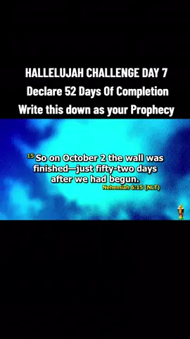 Hallelujah Challenge October 2025 DAY 7 7 is the number of Completion, of Restoration and of Wholeness  A Banquet of Praise and Harvest of Testimonies #nathanielbassey #hallelujah #HallelujahChallenge #hallelujahchallenge2025 #banquetofpraise  @nathanielblow_ 