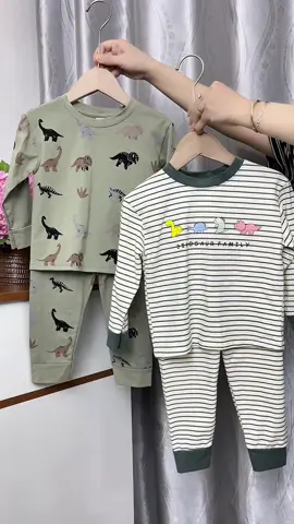 Bộ quần áo thu đông dài tay họa tiết khủng long cho bé size 8 đến 20 cân😘😘😘#xuhuong #quanaotreem #thoitrangtreem #bochobetrai #Tiemnhana 