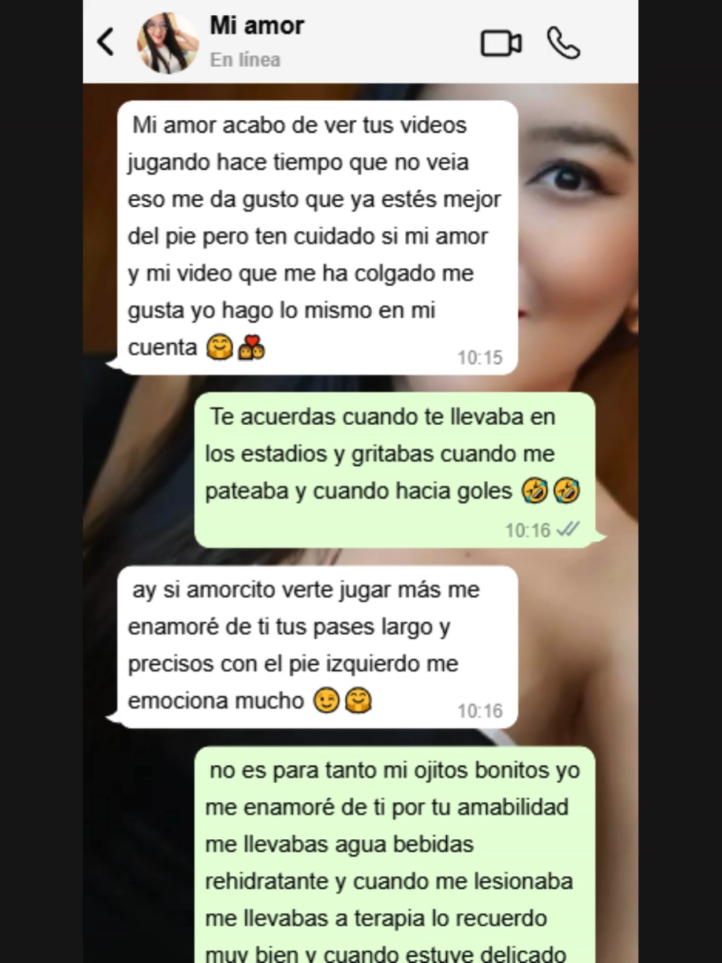 Mi hincha número 1 y lo recuerdo muy bien,  chat un ratico ya se fue a dormir 😉 de aqui hasta fin de mes la voy a hechar de menos 😪