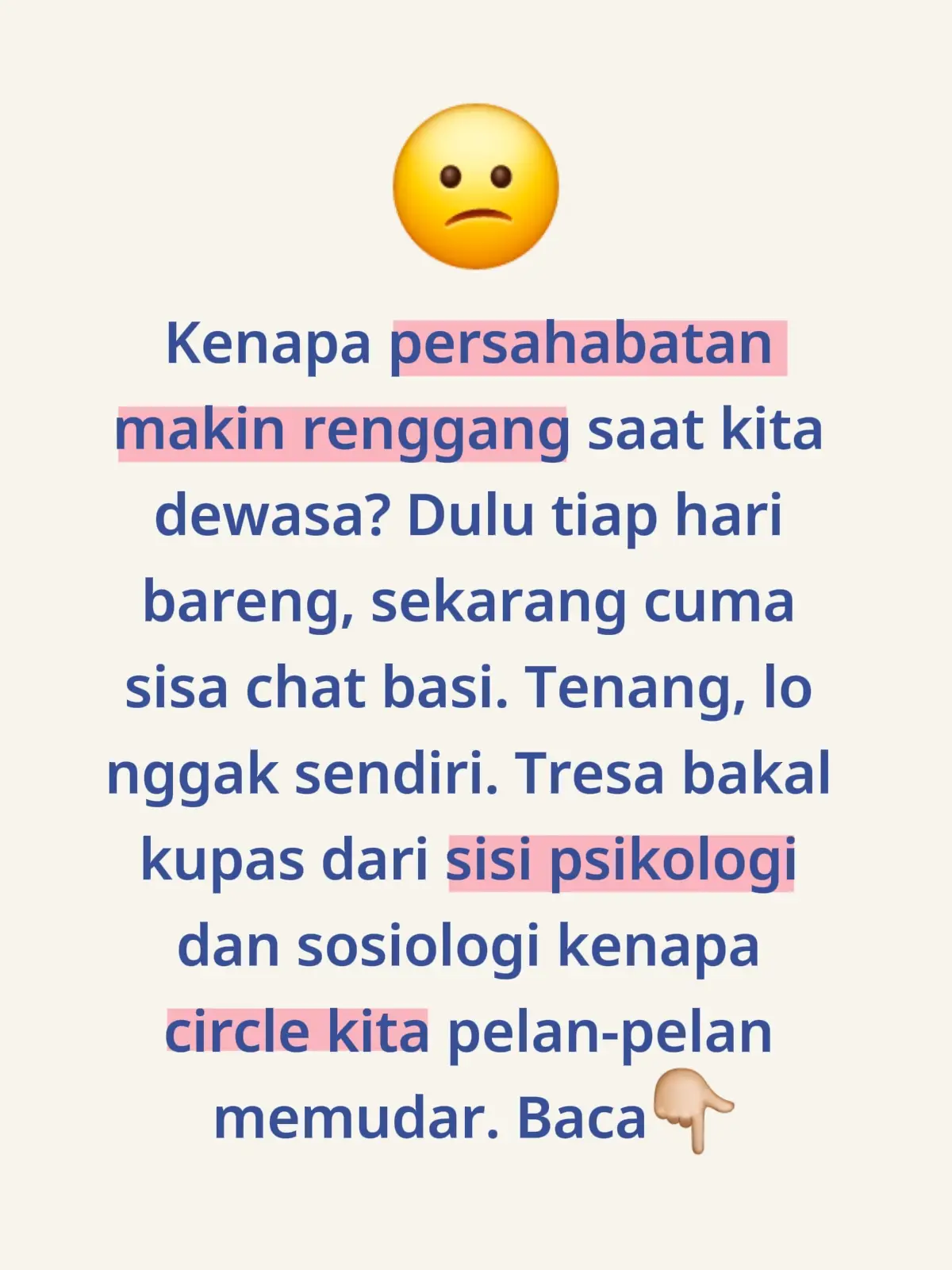 Malam Sabtu di Jakarta. Hujan rintik, angin lembab nyenggol motor yang parkir di pinggir Gang Komplek Perumahan..., Lo sama geng lama nongkrong lagi, padahal udah lama banget nggak ketemu. Dulu tiap malam nongkrong sambil  seduh kopi item ,ngeributin bola, ngetawain nasib. Sekarang yang dateng cuma setengah. Satu lagi dinas luar kota, satu udah nikah, satu sibuk ngejar target. Lo liat meja itu kayak reruntuhan kecil masa muda. Dulu penuh tawa, sekarang lebih banyak diam dan HP... Dulu kalian ngomongin mimpi. Sekarang ngomongin cicilan, kerjaan, dan bensin naik. Tapi tetap aja, di tengah semua itu, ada rasa hangat yang nggak bisa dijelasin. Kayak lo tahu, walau beda arah, mereka pernah jadi bagian dari lo yang paling jujur... Lalu, lo mulai sadar sesuatu yang jarang dibahas: Persahabatan cowok itu sering disembunyikan di balik candaan. Kita jarang bilang “gue sayang lo, bro”, karena kedengaran Nya aneh.... Kita cuma tepuk pundak, ngirim meme, atau tiba-tiba dateng pas temen lagi drop. Tapi di balik tawa dan sarkasme,... sebenarnya ada loyalitas yang diam-diam sakral.... Sampai suatu malam, lo ngumpul di tempat makan agak fancy. Temen lo yang dulu sama2.. ngerokok di emperan sekarang bawa mobil. Dia yang dulu ngeluh kerja shift sekarang udah punya anak. Lo buka dompet, duit tinggal cukup buat pulang. Lo senyum, tapi hati lo kayak ditusuk kecil. Bukan iri, cuma sadar, gap itu nyata.... Persahabatan cowok dewasa sering diuji di titik ini. Dulu kita sama-sama nol. Sekarang garis start nya beda. Yang satu udah (mapan) yang satu masih (berjuang).. Tapi karena cowok sering dididik buat kelihatan kuat, nggak ada yang ngomong Padahal semua Ngerasain ketimpangan, gengsi, perbandingan diam2... Sosiolog bilang, pria modern cenderung kesepian karena mereka kehilangan ruang emosional yang aman.... Di usia muda, pertemanan dibangun di atas kesamaan game, bola, musik, jokes receh. Tapi di usia dewasa, yang bertahan bukan kesamaan, tapi kejujuran. Dan itu susah. Karena budaya ngajarin kita untuk menahan, bukan membuka.... Sampai akhirnya lo sadar, brotherhood ( Persahabatan) itu bukan soal nongkrong tiap minggu. Tapi soal siapa yang lo bisa chat jam dua pagi tanpa malu. Siapa yang masih denger lo ngomong panjang tanpa ngelirik jam. Siapa yang masih dateng waktu lo gagal, bukan cuma waktu lo sukses... Lo mulai belajar bikin versi baru dari persahabatan.... Nggak harus tiap nongkrong keluar duit banyak. Kadang cukup kopi sachet dan rokok sebatang. Nggak harus ngobrol dalam, kadang cukup duduk bareng nonton bola tanpa komentar. Tapi di momen itu, lo tahu lo nggak sendirian.... Dan dari situ lo ngerti, brotherhood bukan soal “selamanya bareng”. Tapi tentang keberanian buat tetap hadir walau hidup udah narik ke arah yang beda. Tentang bisa jujur tanpa takut direndahkan. Tentang ngasih ruang buat temen tumbuh, bukan ngerasa ditinggal. Akhirnya lo sadar, persahabatan bukan monumen dari masa lalu... Ia lebih mirip bengkel kecil. ... Tempat lo balik kalau hidup lo berantakan, tempat lo ngerakit ulang semangat yang copot. Kadang penuh minyak, kadang berantakan, tapi selalu ada tawa di sela-selanya... Dan kalau nanti hidup bener-bener sibuk, lo nggak takut kehilangan. Karena lo tahu, brotherhood sejati nggak butuh banyak kata, cukup loyalitas tanpa drama. Bukan soal siapa paling kaya, tapi siapa yang masih dateng pas lo nggak punya apa-apa. Kalau nanti kalian ketemu lagi di warkop tua yang sama, mungkin rambut udah tipis, cerita udah ribuan, tapi tawa itu masih asli. Dan lo bakal sadar, ternyata nggak ada yang berubah dari persahabatan sejati. Cuma waktu yang bikin cara kita menunjukkan rasa, jadi lebih tenang dan sederhana... Copyright : Tulisan ini belum pernah diterbitkan di platform media mana pun.Spesial di TikTok, ditulis oleh Tresa Vlog , seorang praktisi Neuro Linguistic Programming ( NLP ) #persahabatan #sahabat #temen #psikologi #sosiologi 