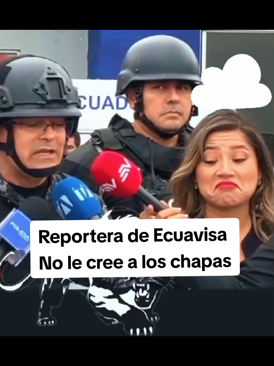 Reportera de ecuavisa no le cree a los chapas 🤣🇪🇨 #reportera #ecuavisa #entrevista #policianacional #planfenix 