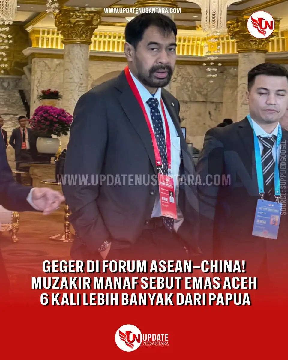 🚨 Geger di forum internasional! Gubernur Aceh, Muzakir Manaf (Mualem), bikin heboh di konferensi ASEAN–China Cooperation 2025 di Zhengzhou, Tiongkok. Dalam pidatonya, ia menyebut potensi emas Aceh enam kali lebih besar dari Papua! 😱 Tak hanya itu, Aceh juga resmi menandatangani Nota Kesepahaman (MoU) dengan perusahaan teknologi asal Henan, Zhongke Holdings Green Technology Co., Ltd., untuk membangun kawasan industri unggas modern dan ramah lingkungan. “Konferensi ini bukan hanya tempat berdiskusi, tetapi katalisator untuk bertindak,” tegas Mualem. Aceh kini siap menjadi magnet investasi baru di Asia Tenggara. 🌏💰 Simak detail kerja sama dan isi lengkap pidato Mualem di sini 👇 👉 Baca selengkapnya di:  updatenusantara.com/berita/nusantara/3814/muzakir-manaf-potensi-emas-aceh-enam-kali-lebih-besar-dari-papua/ #ngabarinusantara #Aceh #MuzakirManaf #PotensiEmasAceh #ASEANChina #InvestasiAceh #updatenusantara 