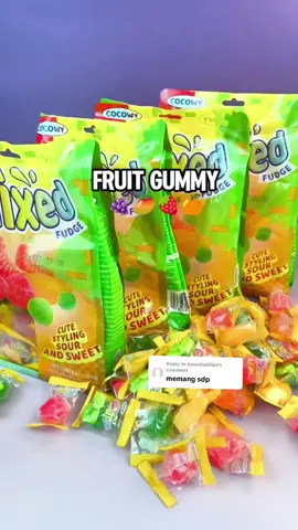 Replying to @hasmiladillahsedap kan fruit double gummy ni. 🍊🍓🥭🍇 #fruitgummies #viralgummies #halalgummies #gummybuah 