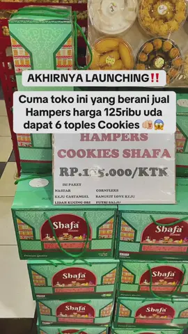 Akhirnya Launching‼️ Cuma toko ini yang berani jual Hampers harga 125ribu uda dapat 6 toples Cookies 🫵🏻😱 #fyppppppppppppppppppppppp #snackmedan #hampersmedan #shafaanekasnack #medan 